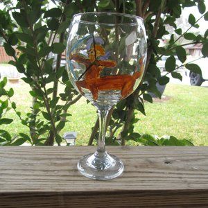 Vintage Zodiac Sagittarius Wine Glass